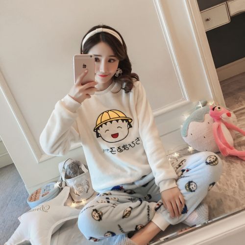 Pyjama pour femme en Polyester à manches longues - Ref 2995867