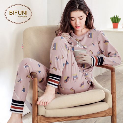 Pyjama pour femme en Coton à manches longues - Ref 2995871