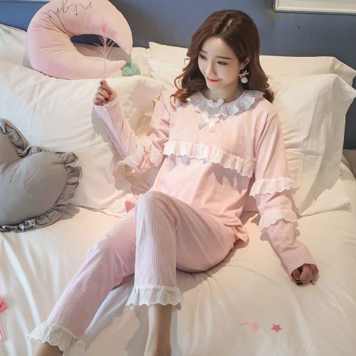 Pyjama pour femme en Coton à manches longues - Ref 2995877