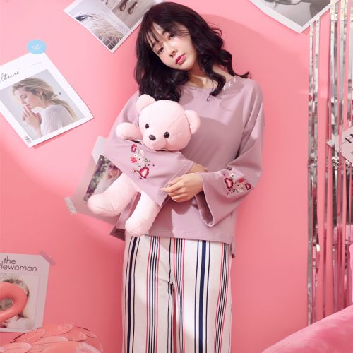 Pyjama pour femme BEATIE GABETE en Coton à manches longues - Ref 2995883