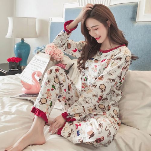 Pyjama pour femme en Coton à manches longues - Ref 2995891