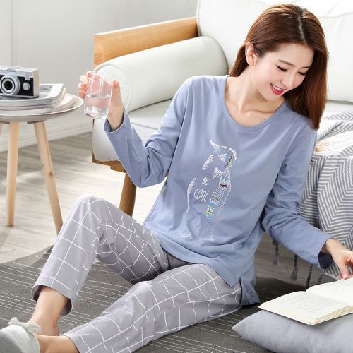 Pyjama pour femme en Coton à manches longues - Ref 2995898