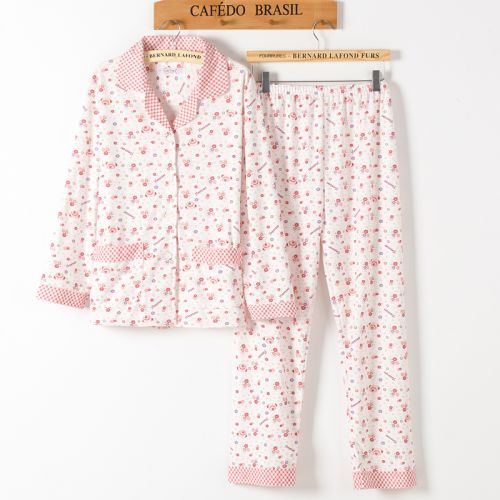 Pyjama pour femme en Coton à manches longues - Ref 2995909