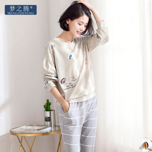 Pyjama pour femme en Coton à manches longues - Ref 2995911