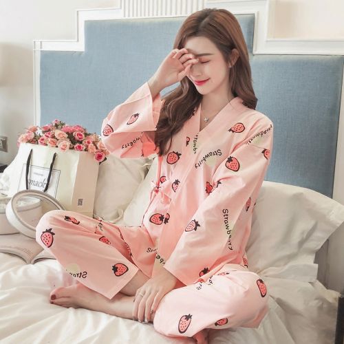 Pyjama pour femme en Coton à manches longues - Ref 2995923