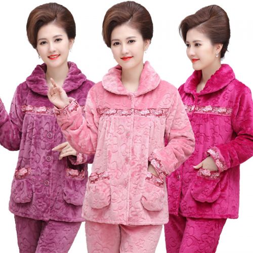 Pyjama pour femme en Polyester à manches longues - Ref 2995925