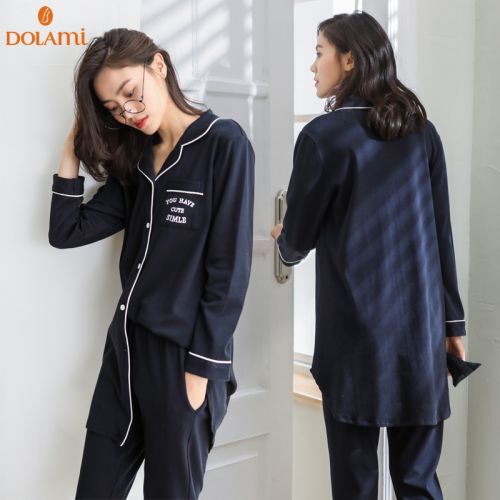Pyjama pour femme en Coton à manches longues - Ref 2995927