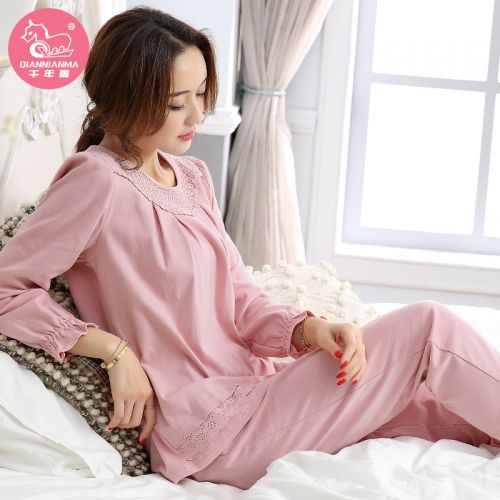 Pyjama pour femme en Coton à manches longues - Ref 2995928