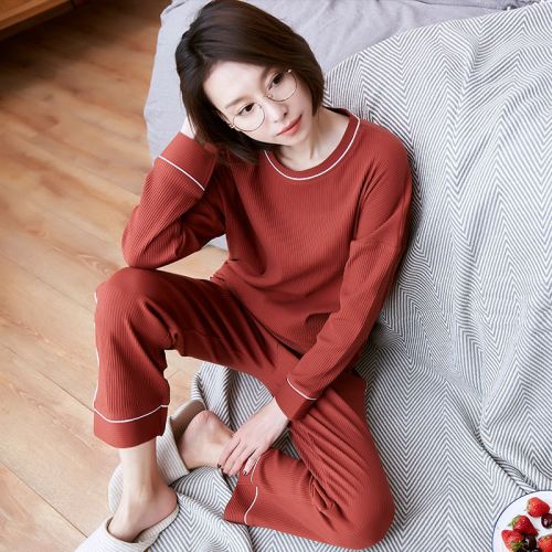 Pyjama pour femme en Coton à manches longues - Ref 2995930