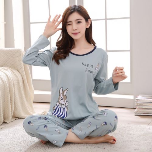 Pyjama pour femme en Coton à manches longues - Ref 2995943