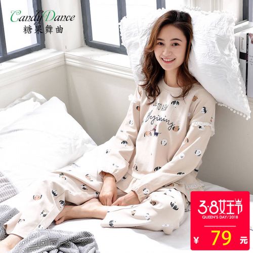 Pyjama pour femme CANDY DANSE DES BONBONS en Coton à manches longues - Ref 2995945