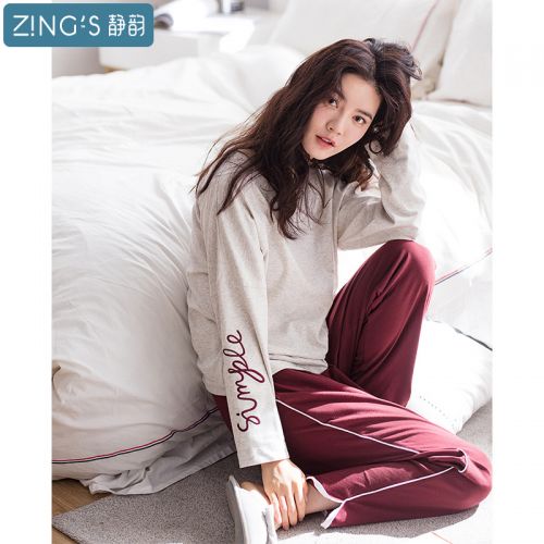 Pyjama pour femme en Coton à manches longues - Ref 2995968