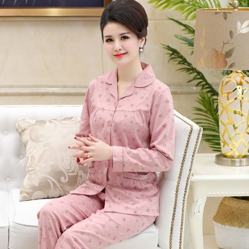 Pyjama pour femme en Coton à manches longues - Ref 2995975