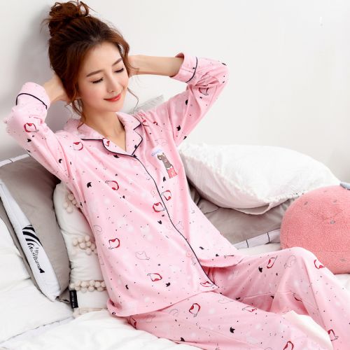 Pyjama pour femme en Coton à manches longues - Ref 2995976