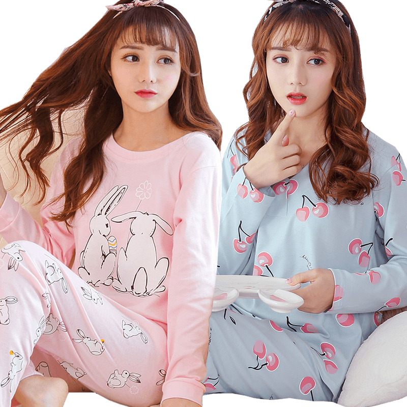 Pyjama pour femme en Coton à manches longues - Ref 2995997