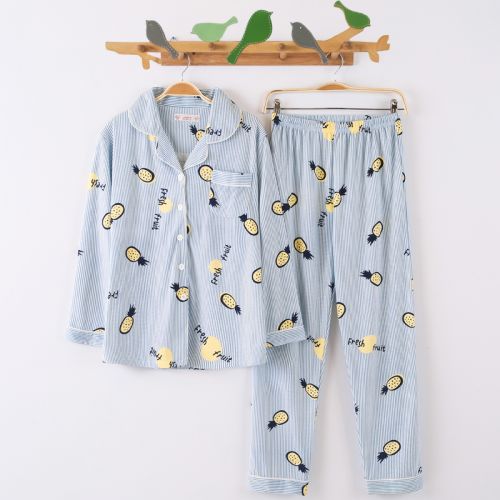 Pyjama pour femme en Coton à manches longues - Ref 2995998