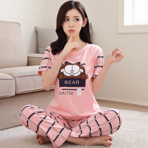 Pyjama pour femme en Coton à manche courte - Ref 2996019