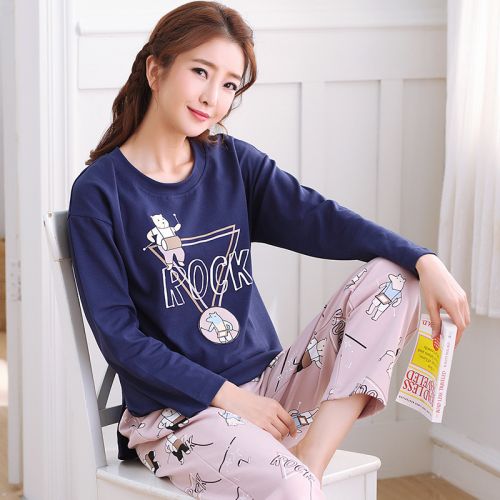 Pyjama pour femme en Coton à manches longues - Ref 2996039