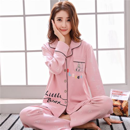 Pyjama pour femme en Coton à manches longues - Ref 2996066