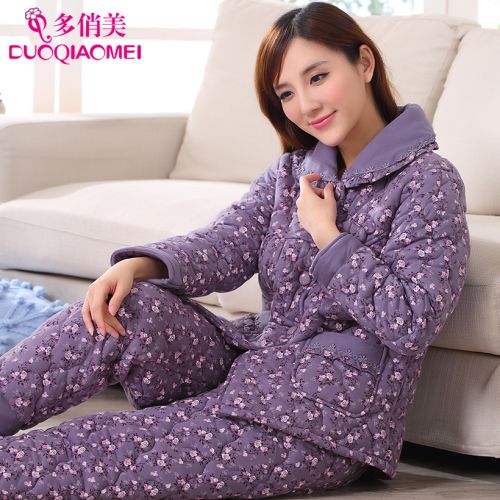 Pyjama pour femme en Coton à manches longues - Ref 2996077