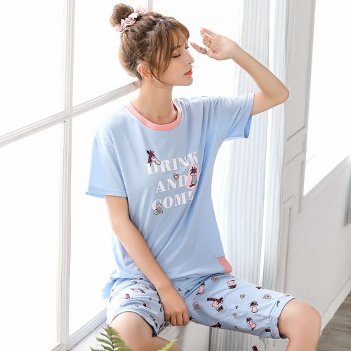 Pyjama pour femme en Coton à manche courte - Ref 2996079