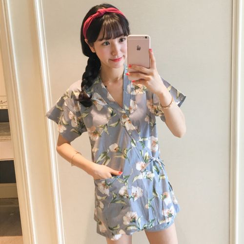 Pyjama pour femme en Coton à manchon moyen - Ref 2996094