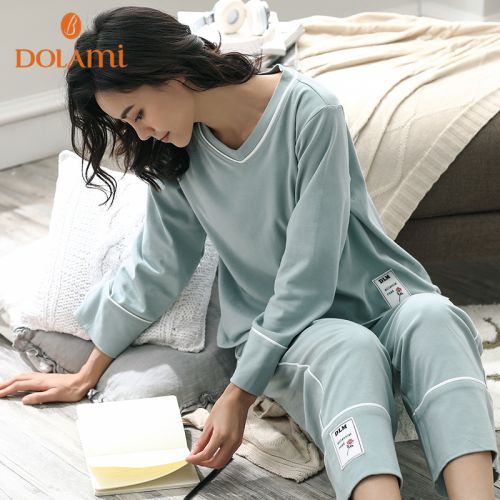 Pyjama pour femme en Coton à manches longues - Ref 2996096