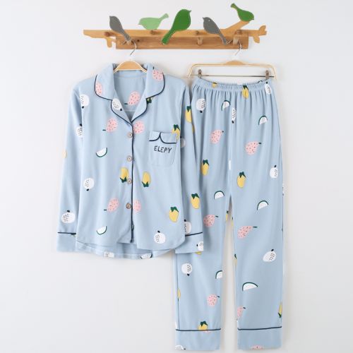 Pyjama pour femme en Coton à manches longues - Ref 2996126