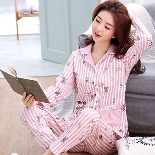 Pyjama pour femme en Coton à manches longues - Ref 2996133
