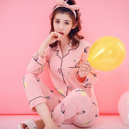 Pyjama pour femme en Coton à manches longues - Ref 2996175