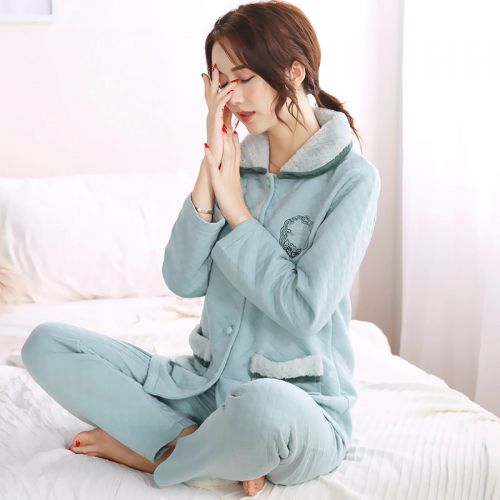 Pyjama pour femme en Coton à manches longues - Ref 2996193