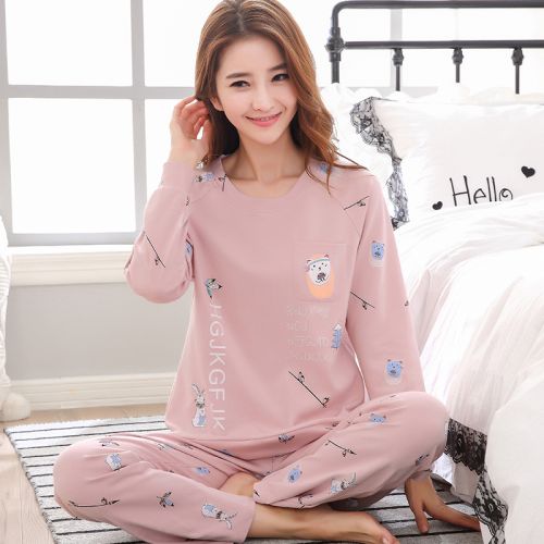 Pyjama pour femme en Coton à manches longues - Ref 2996202