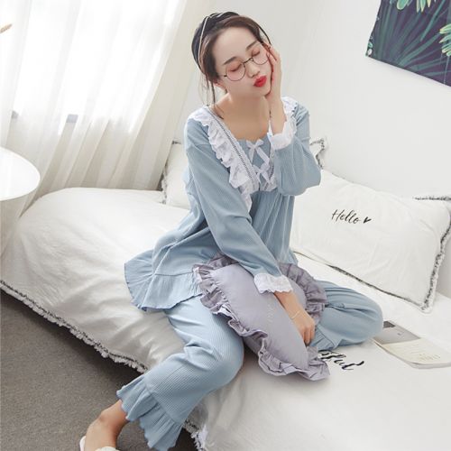 Pyjama pour femme en Coton à neuf manches - Ref 2996235