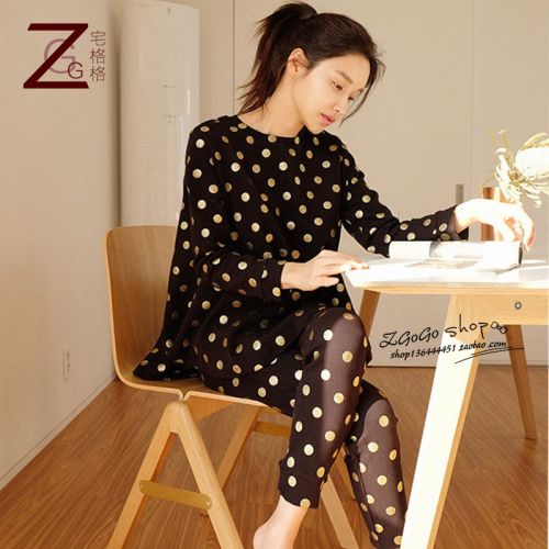 Pyjama pour femme en Coton à manches longues - Ref 2996237