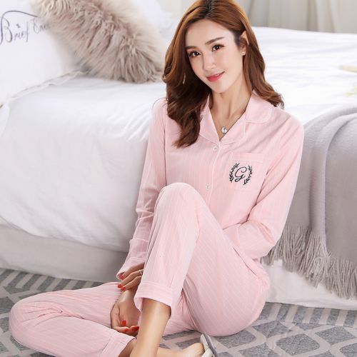 Pyjama pour femme en Coton à manches longues - Ref 2996241