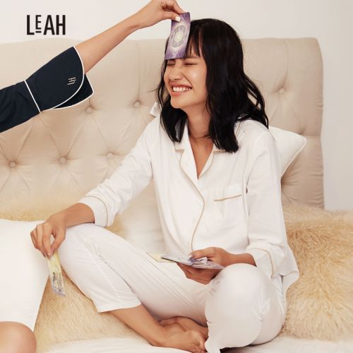 Pyjama pour femme LEAH en Viscose à neuf manches - Ref 2996251