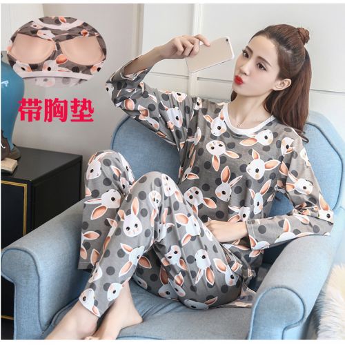 Pyjama pour femme en Coton à manches longues - Ref 2996264