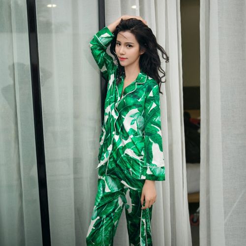 Pyjama pour femme en Polyester à manches longues - Ref 2996266