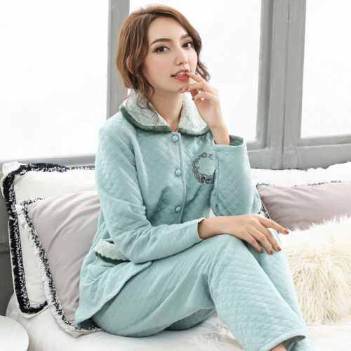Pyjama pour femme en Coton à manches longues - Ref 2996270
