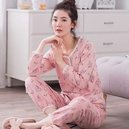 Pyjama pour femme en Coton à manches longues - Ref 2996289