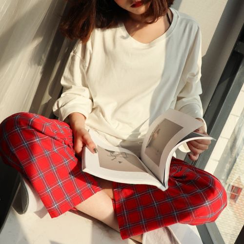 Pyjama pour femme en Coton à manches longues - Ref 2996290