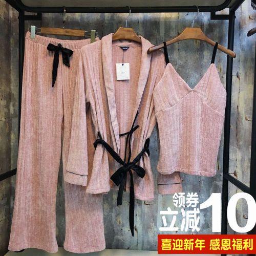 Pyjama pour femme en Coton à manches longues - Ref 2996294