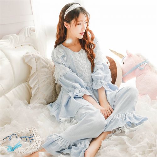 Pyjama pour femme en Coton à manches longues - Ref 2996307
