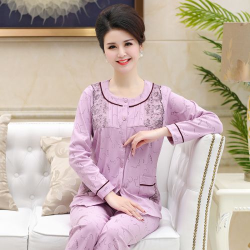 Pyjama pour femme en Coton à manches longues - Ref 2996308