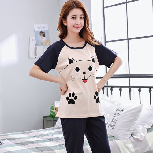 Pyjama pour femme en Coton à manche courte - Ref 2996330