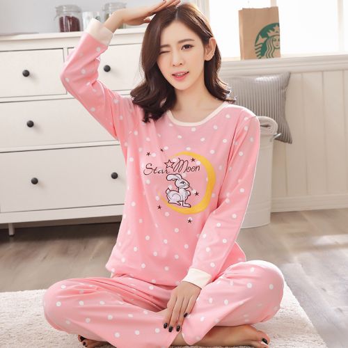 Pyjama pour femme en Coton à manches longues - Ref 2996358