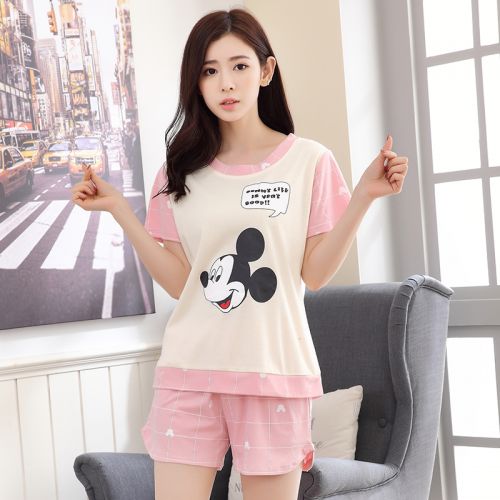 Pyjama pour femme en Coton à manche courte - Ref 2996373