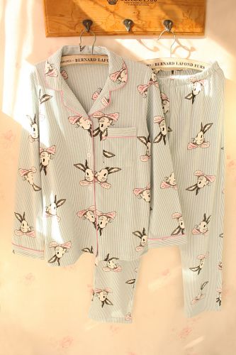 Pyjama pour femme en Coton à manches longues - Ref 2996387