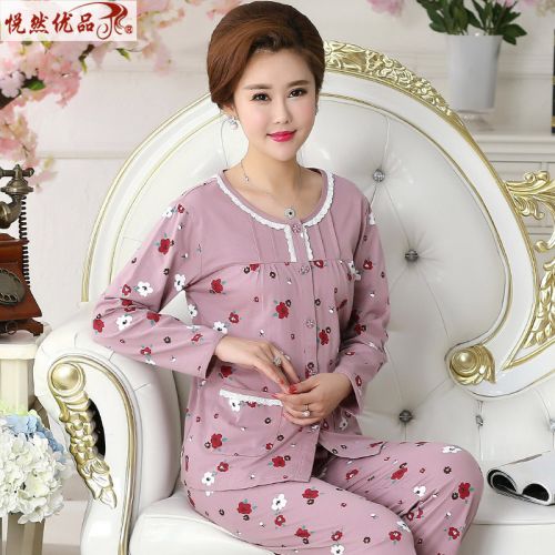 Pyjama pour femme en Coton à manches longues - Ref 2996388