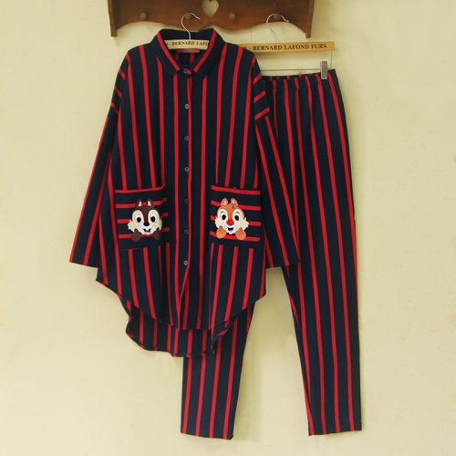 Pyjama pour femme en Coton à manches longues - Ref 2996389